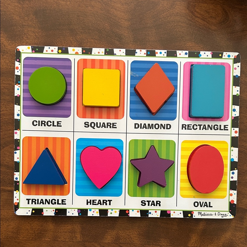 Melissa & Doug Vibrant Shape Sorting Board